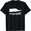 Funny Hate Monday Shirt Cat Sleep Monday Haters Loafer T-Shirt