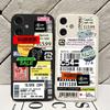 Trend Stamp Label Barcode Phone Case For iPhone 17 16 15 11 12 14 13 Pro Max Mini X XS XR 7 Plus 16E Air Shockproof Cover Fundas