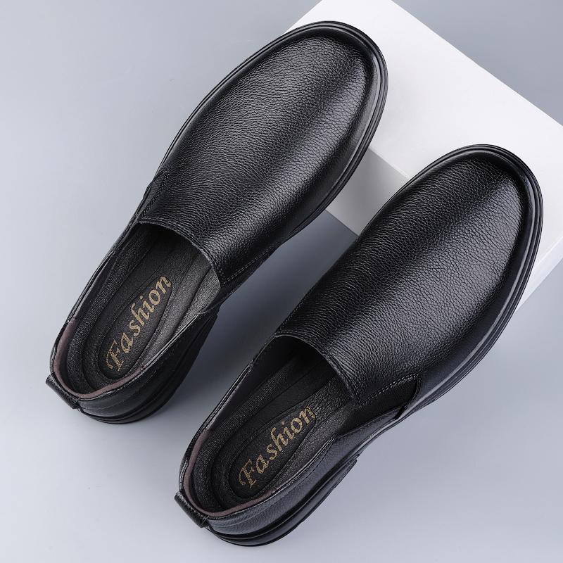Fashion Mens Autumn Winter Casual Leather Business Shoes Male Classic Comfortable Loafers Fashion Simple Men Slip on Flat Designer Shoes