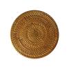 Handmade Placemat Pad Coasters Kitchen Table Mats Rattan Coaster Bowl Mats Padding Mat Insulation Pad Round Placemats