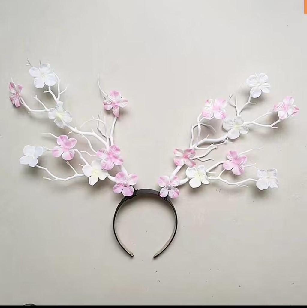 Europäisches Amerikanisches Mori Girl Rentiergeweih Leuchtendes Weihnachtskopfband mit Großen Haaraccessoires und Verzierungen