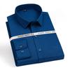 Men's Dress Shirt Long Sleeve Free ironing Business Casual Slim-fit Solid Color Social Formal Party Wedding Man Clothes Plus 8XL