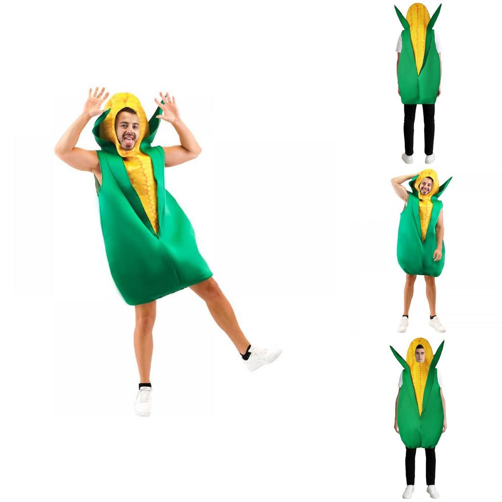 Halloween-Kostüm für Erwachsene aus Polyester mit Mais-Thema für Party und Bühnenauftritte