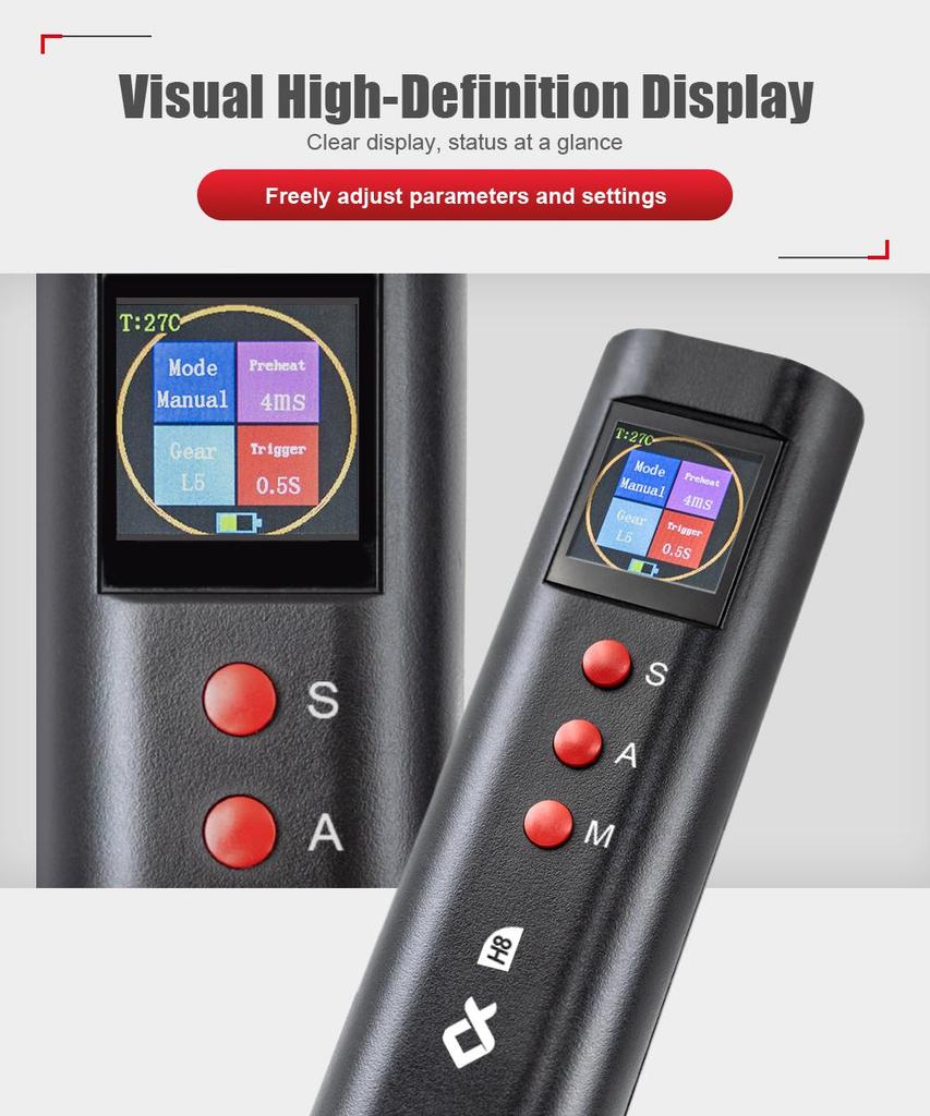 Handheld Spot Welder DIY Color Screen Manual/Automatic Dual-mode Spot Welding Machine For 18650 Battery Nickel Strip Welding