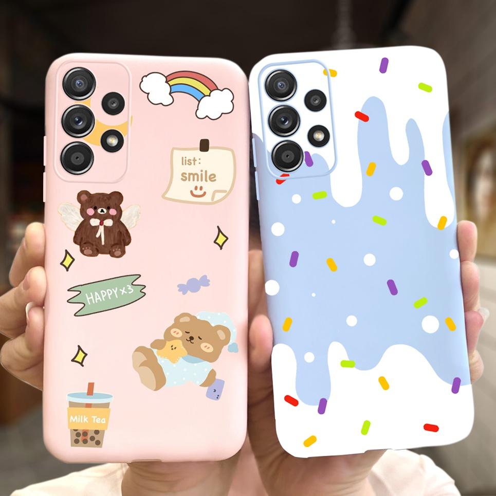 For Samsung Galaxy M32 M33 M13 M23 M12 M53 Phone Case Back Cover Dinosaur Bear Cartoon Child Fundas For Samsung M13 M23 M33 5G