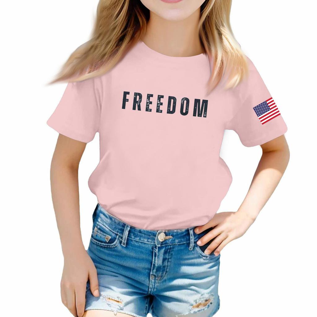 Toddler Girl Boy T-Shirts Kids Top Boys And Girls Printed Short Sleeved T-shirt 1-12Y Summ