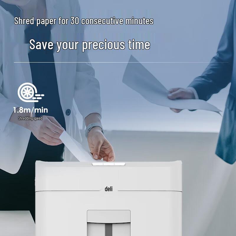 Deli 14436 Commercial High-Security Paper Shredder CN plug (adapter included)