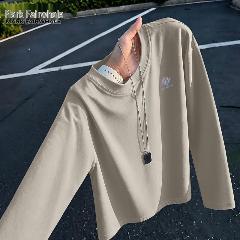 Mark Fairwhale Men's Retro Cotton Long Sleeve Crewneck T-Shirt