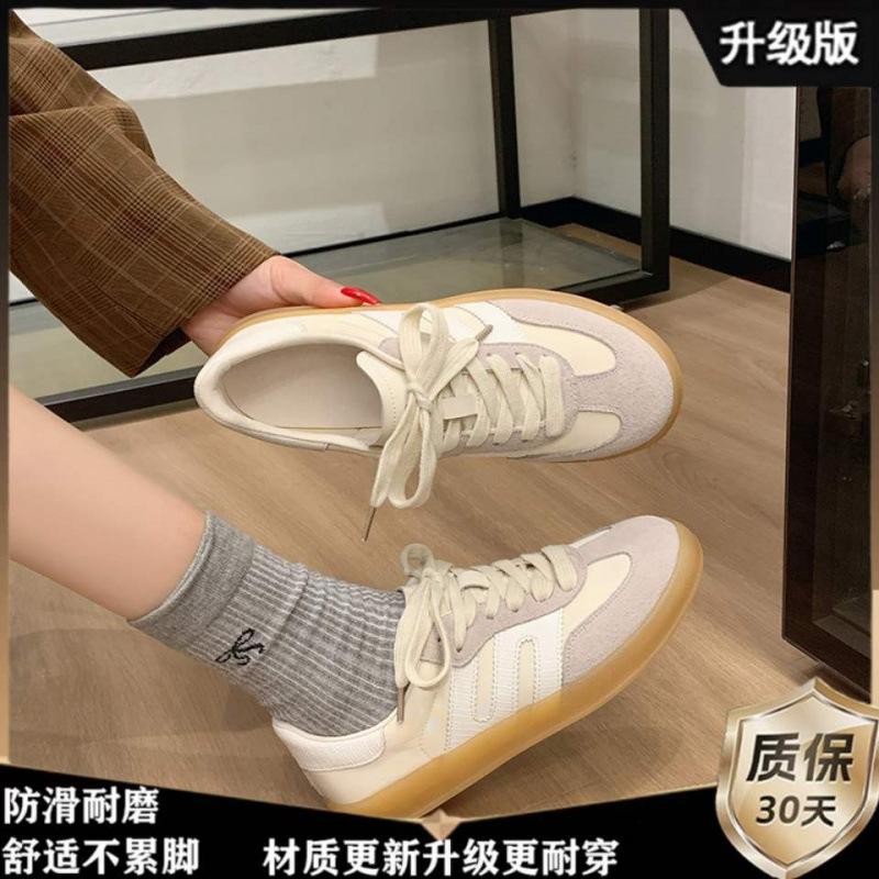 American retro soft color matching German training shoes 2025 spring and autumn new round head flat bottom sports and leisure Forrest Gump shoes