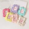 Cute Cloth Pillow Photo Holder Keychain For 3 Inch Photocard Cards Portable Wall Decoration Travel Accessory
