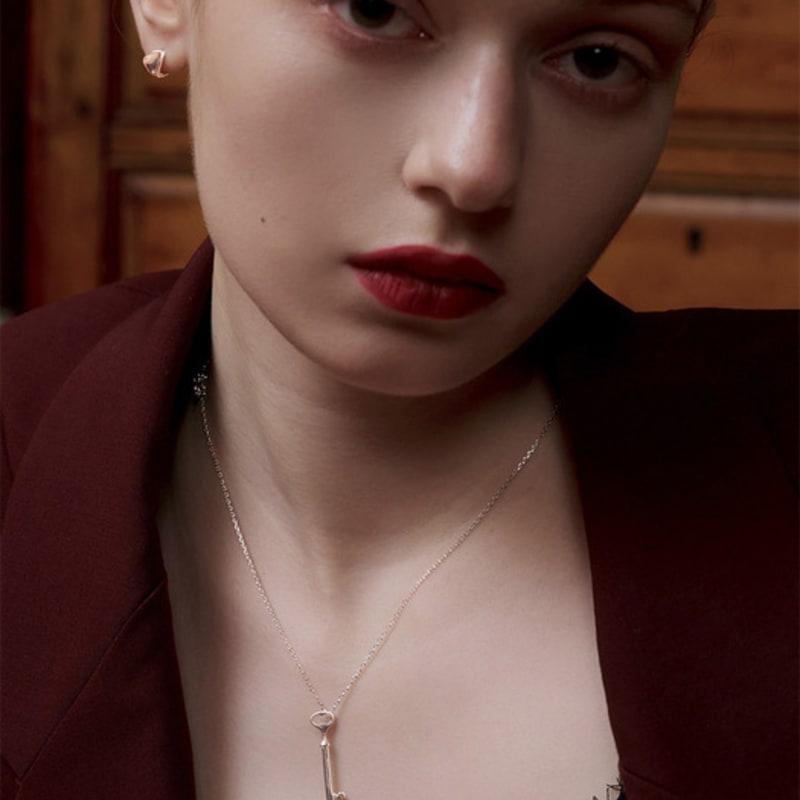 TOU SS016 Antique Key Necklace