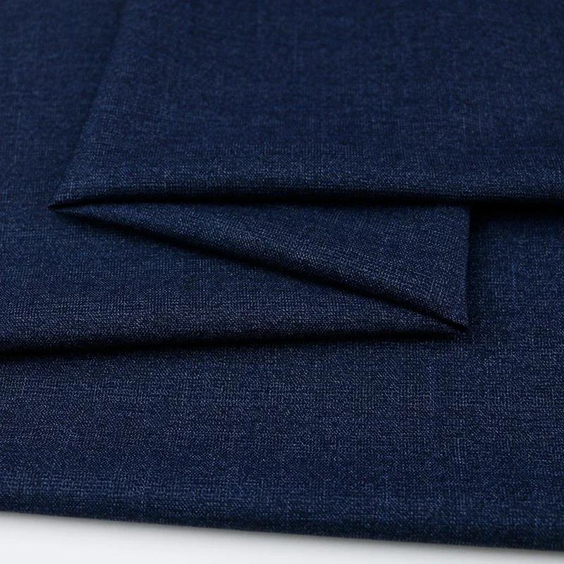 100x150cm Dark Patterned Thin Anti-wrinkle Suit Fabric for Clothes Vest Trousers Sewing Checkered Striped Cloth Black Blue