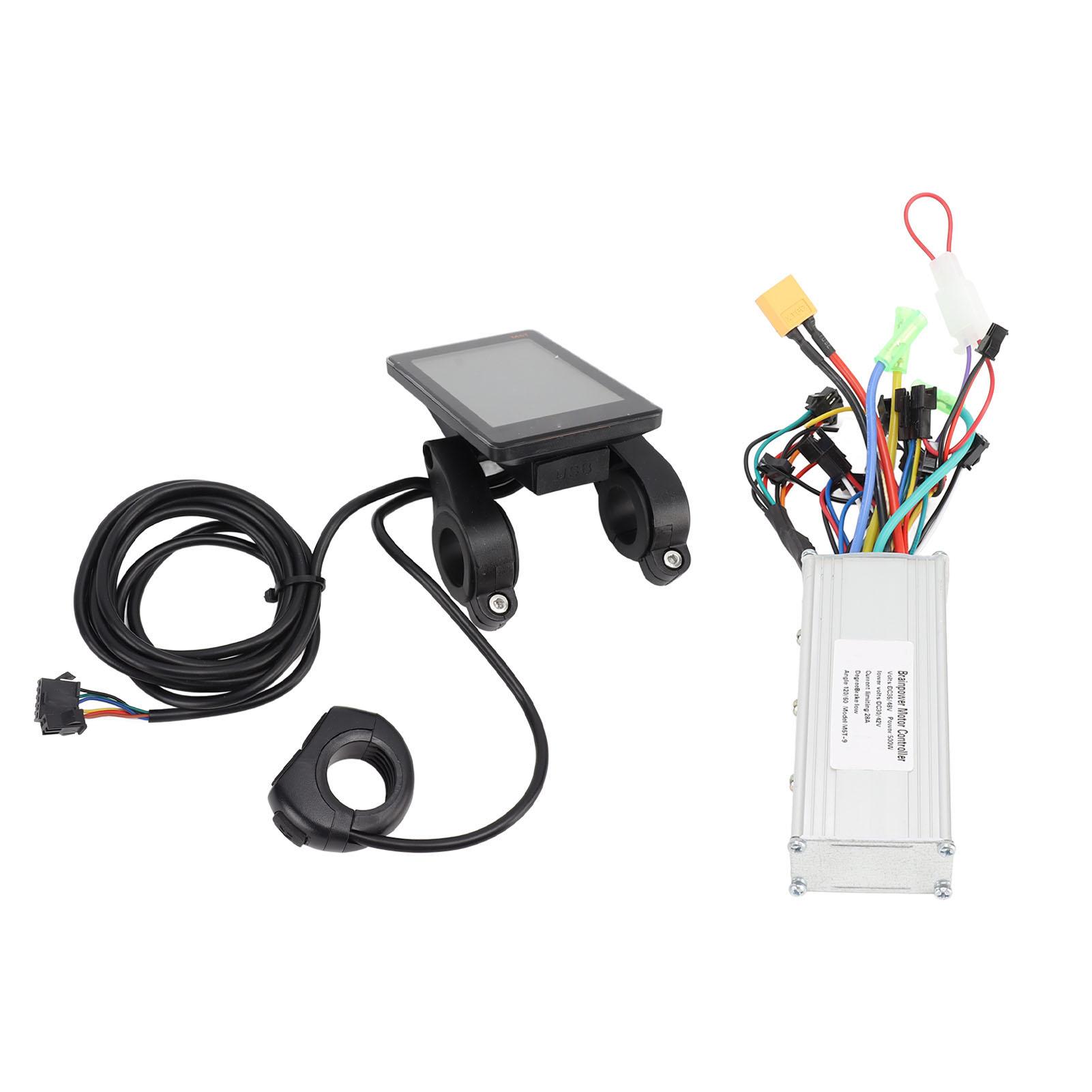 Electric Bike Brushless Controller M6T LCD Display 36/48V 500W ABS Aluminum Alloy Scooter Controller Set