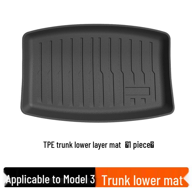 Tesla Model Y Floor Mats: TPE Anti-Slip Trunk Mats