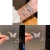 Butterfly Zircon Pendant Bracelet With Cubic Copper Design For Elegant Fashion Accessory