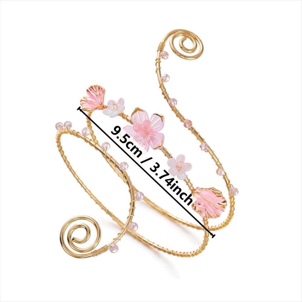 Baroque-style Baroque Flower Armlet Open-design Floral Arm Band Upper Arm Cuff Festival