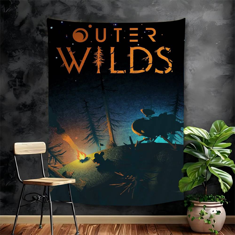 

Outer Wilds Printed Large Wall Tapestry Cheap Hippie Wall Hanging Bohemian Wall Tapestries Mandala Home Decor 74x94cm(29x37in)