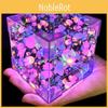Handgefertigter Montage-Spiegel Tulpenblumenmeer Würfel-Nachtlicht Puzzle-Spielzeug-Set Für Gehirnentwicklung