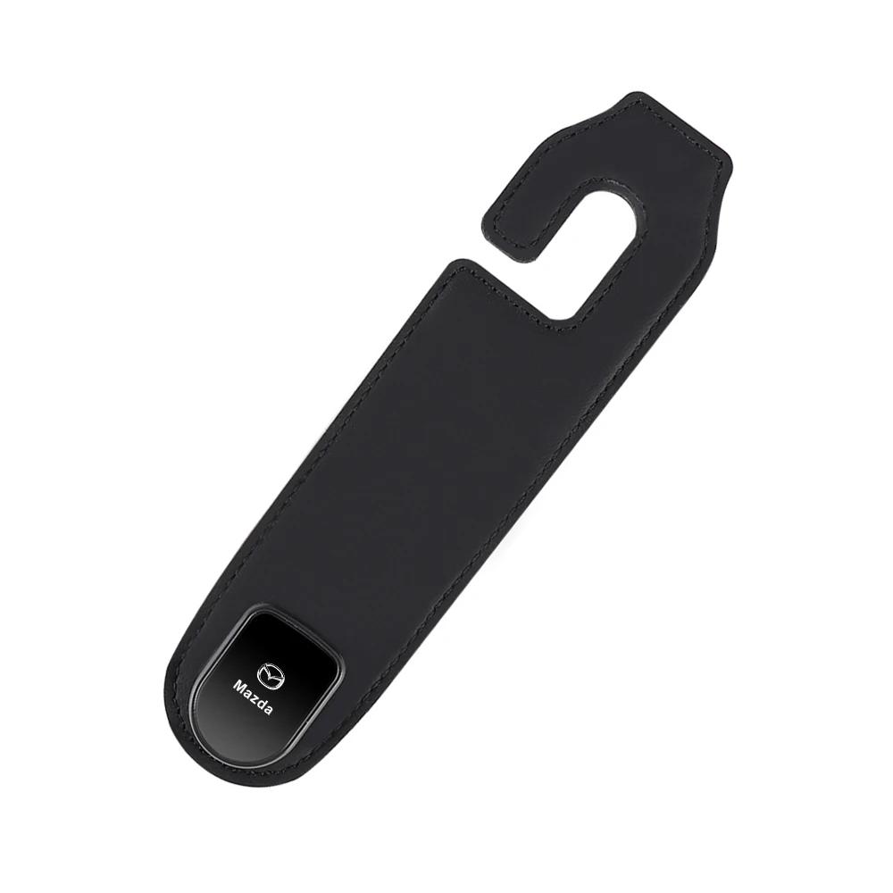 

2025 Hot Car Seat Back Hook Pu Leather Load-bearing Wear-resistant Hook Storage Hanger For Mazda 2 5 Axela CX5 CX30 Atenza Demio For Mazda чёрный