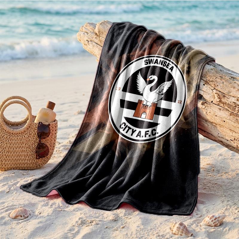 Swansea City Thema Strandtuch Weich Schnell?Trockenes Handtuch für den Sommerstrandurlaub beim Schwimmen