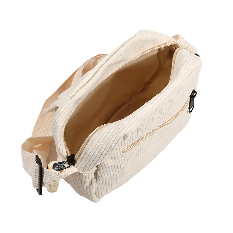 1PC Corduroy Women's Small Shoulder Bag Teenager Girl Crossbody Bag Student Street Korean Harajuku Messenger Bags