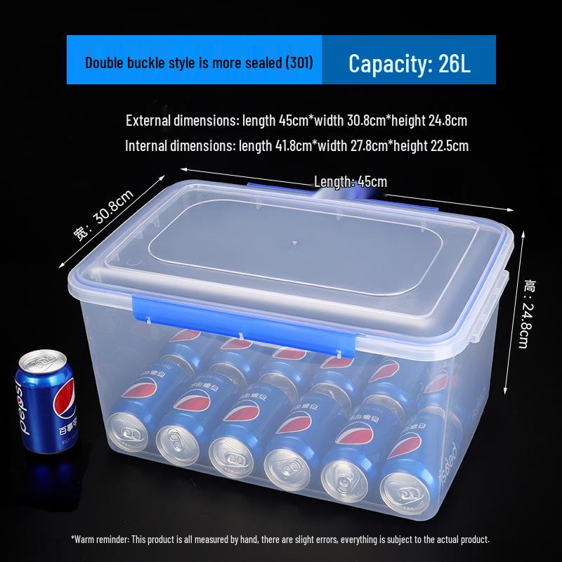 Rectangular Transparent Food-Grade Plastic Storage Box with Lid for Microwave and Refrigerator
