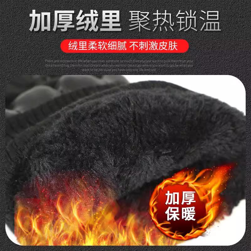 Winter outdoor thickened warm motorcycle cycling cycling gloves men's fleece cold-proof cotton windproof drop-proof