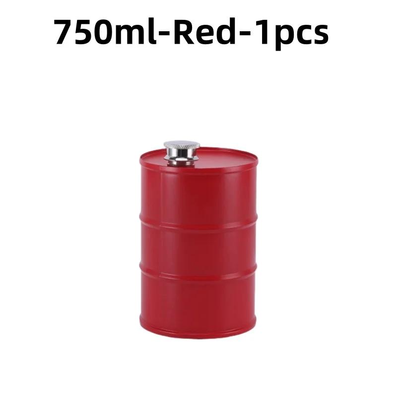 1Pc 25oz Water Bottle Drums Whisky  Portable Stainless Steel Hip Flask