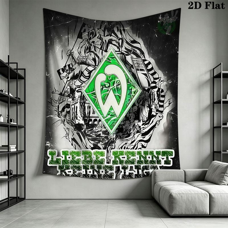 SV Werder Bremen Wandbehang Bedruckte Stoffdecke Dekorative Wandteppiche für Schlafzimmer Wohnzimmer Heimdekoration