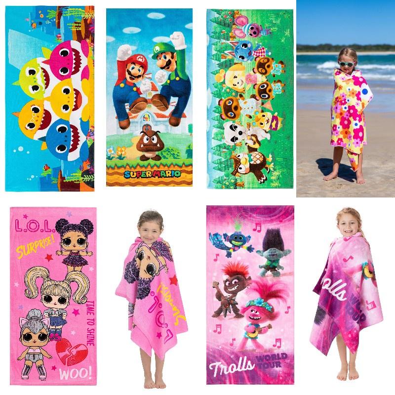 Boys Girls Pokemon Bath Towels Microfiber Beach Pool Swim Towel