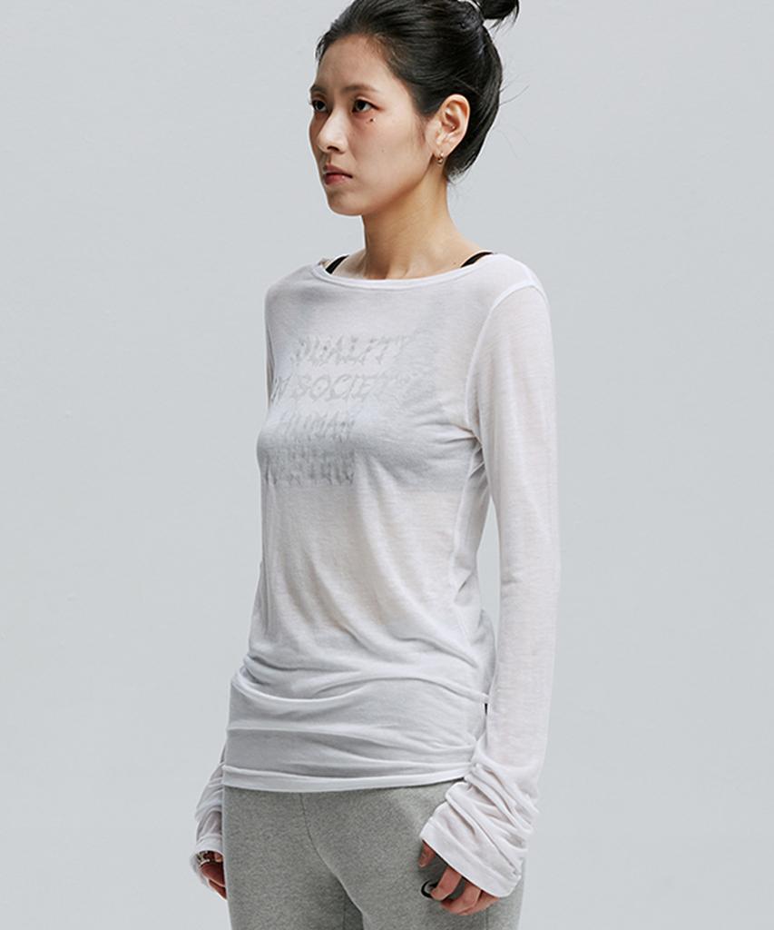 Garter Gallery Human Nature Sheer Mesh Top_Wh