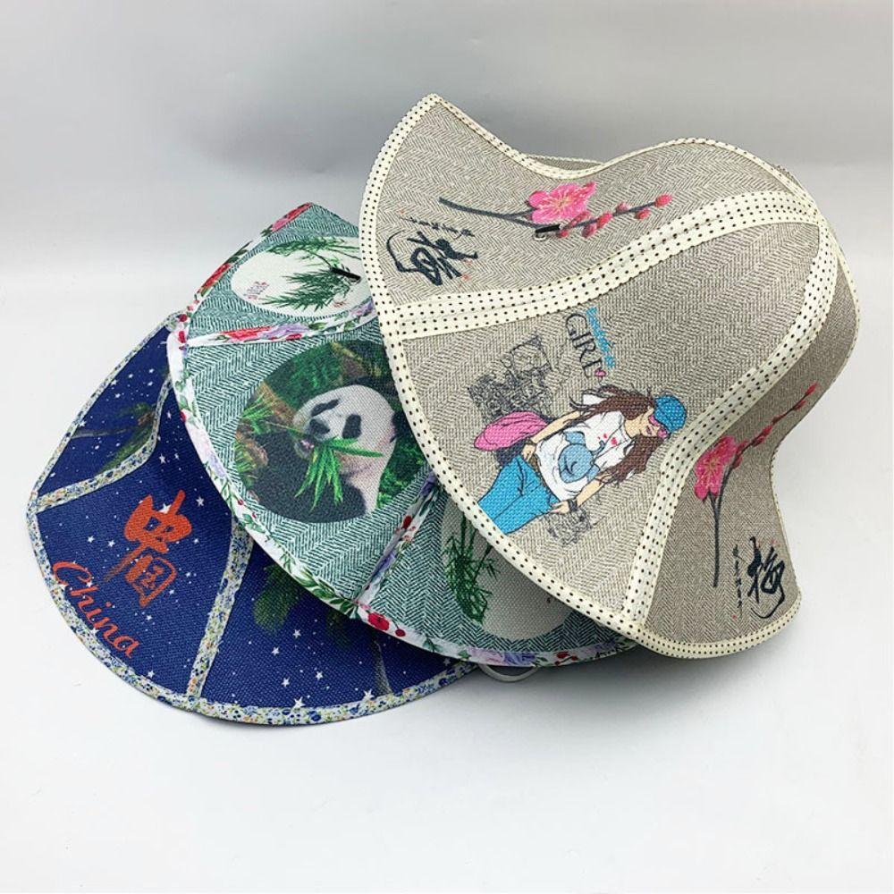 

Foldable Straw Tourism Hat Retro Large Brim Hat New Non-woven Fabric Hat Men Women Outdoor