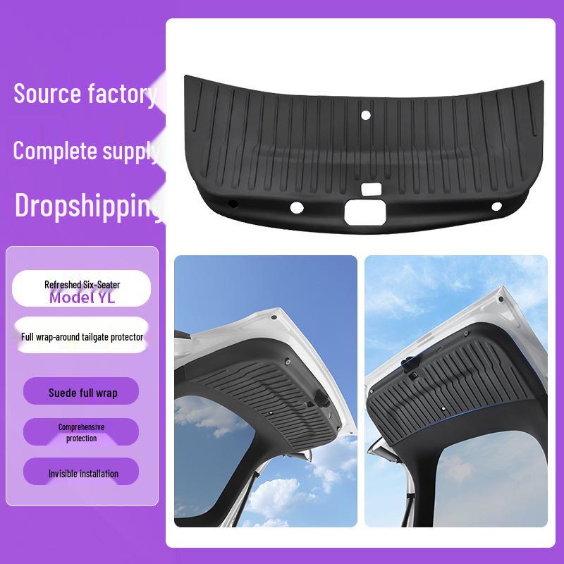 Tesla Model Y Six-Seat Tailgate Protection Pad - TPE Soft Rubber Trunk Guard