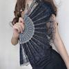 1Pcs Sweet Folding Lace Fan Lolita Decorative Fan New Chinese Dance Fan  Photography Photo Prop