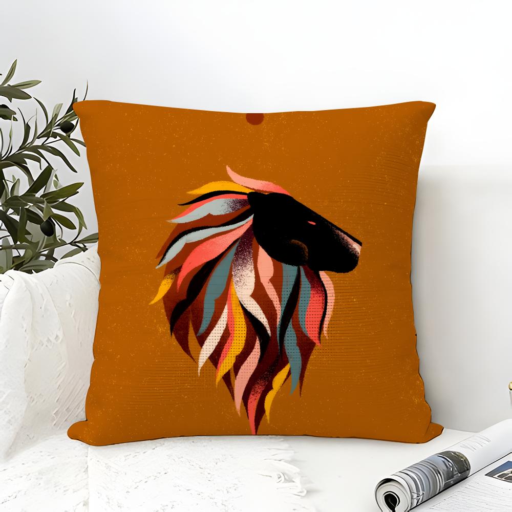 Color Illustrator W-Willian Santiago Art 1 Pillow Case Linen Pillow Case Sofa Home Decor Cushion Cover Cushion Cove