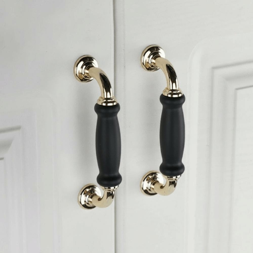 Black Door Handle Single Hole Cabinet Handle Hardware Wardrobe Handle  Wardrobe