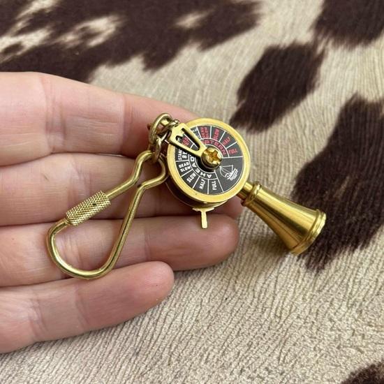 Brass Ship Engine Order Telegraph Key Chain Nautical Gift Father's Day Dad