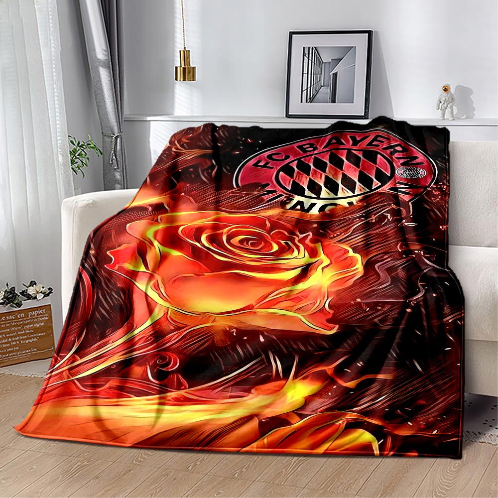 Bayern Munich Blanket Durable Comfort Suitable for Seaside Bedding Livingroom All-Season Use Modern Perfect Gift for Relatives and Friends