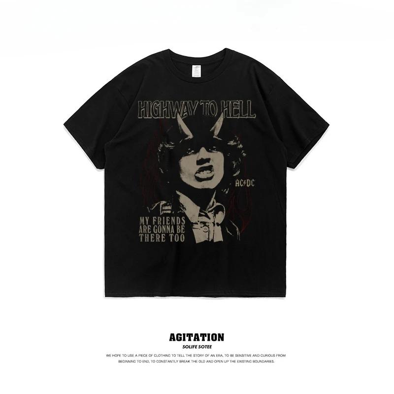 Print T-shirt Fashion Trend Comfortable Loose Casual 100% Cotton Round Neck Short Sleeve T-shirt