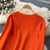 Winter Strickwaren Damen Anzüge Langarm Diamantknöpfe Oberteile+Freizeithosen mit weitem Bein Locker Warme Pullover-Sets
