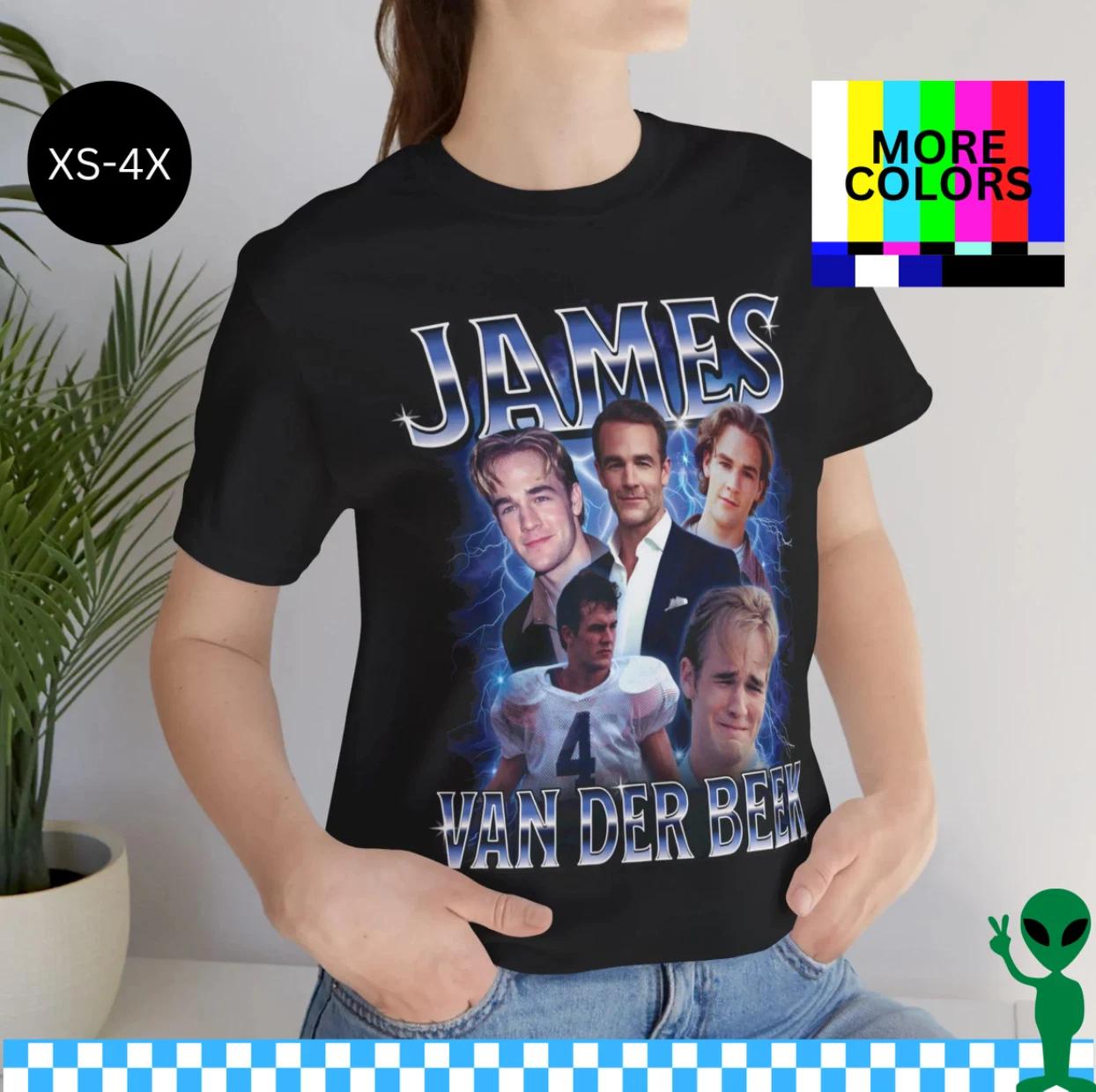 Унисекс футболка с коротким рукавом James Van Der Beek S-3XL S