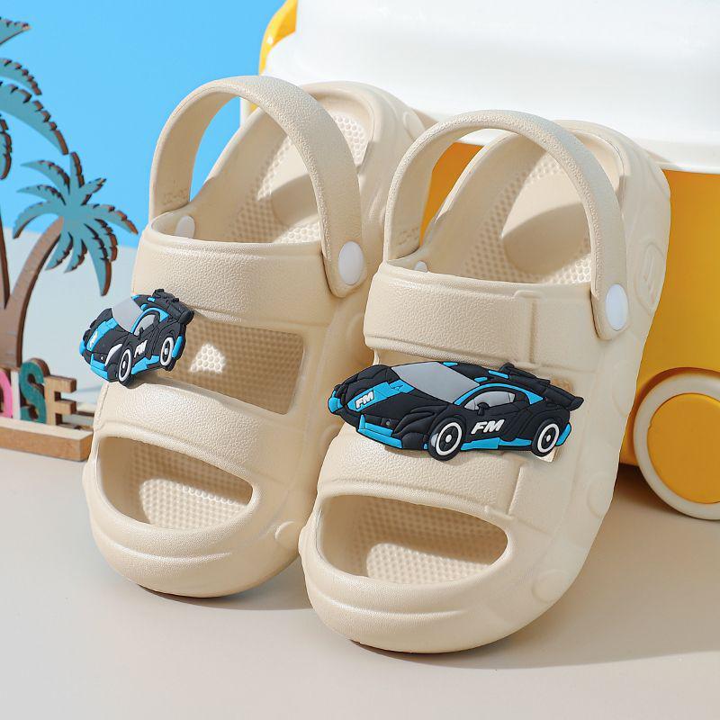 Kids' Military Style EVA Slippers: Boys' Summer Anti-slip, Anti-collision Indoor Sandals for Bathroom and Shower.