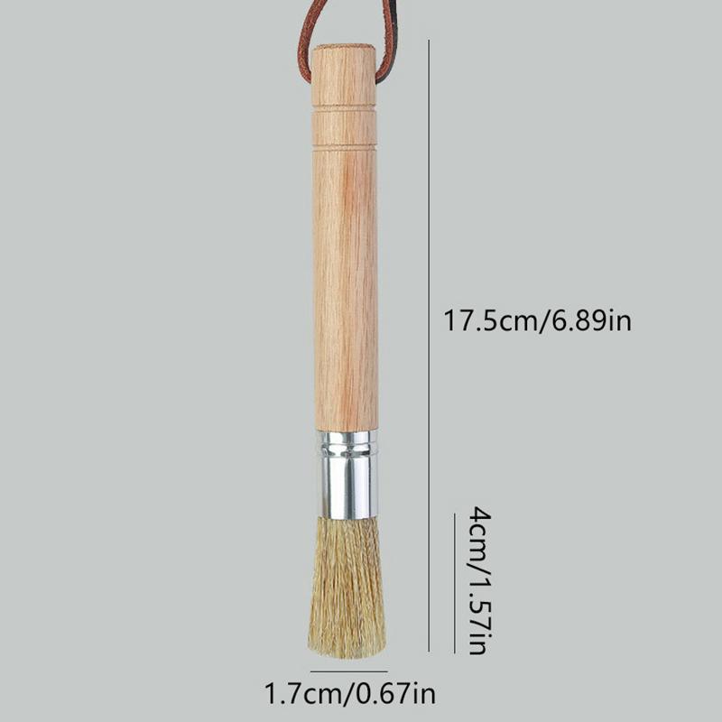 Vintage Coffee Grinder Cleaning Brush Set Retro Barista Coffee Machine Cleaner Solid Wood Brush Coffee Machine Accessories