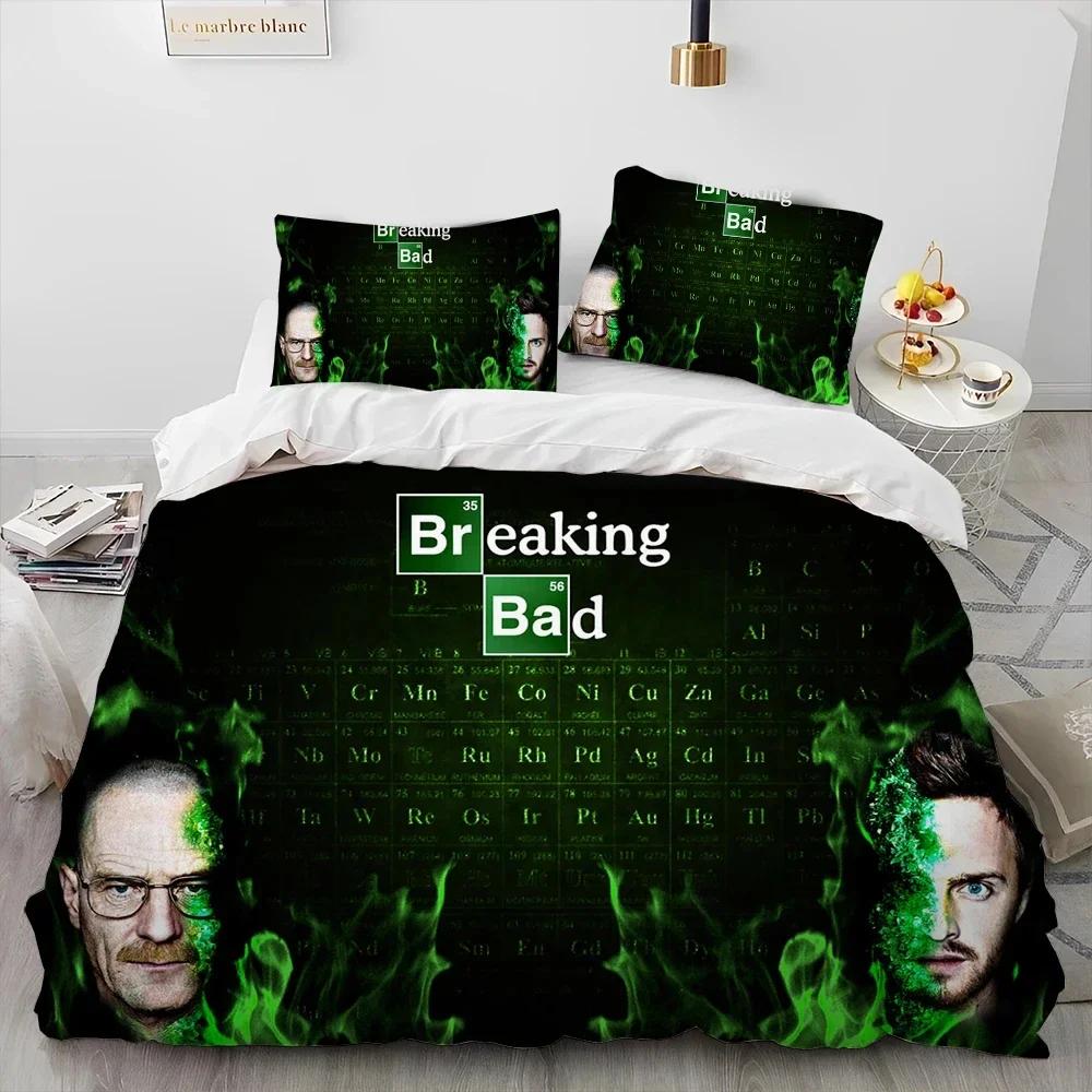 

3D Breaking Bad Walter Hartwell Comforter Bedding SetDuvet Cover Bed Set Quilt Cover PillowcaseKing Queen Size Bedding Set Kid US Queen(228*228cm)3pcs