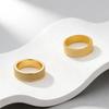 European Trend 18K Gold-Plated Stainless Steel Rotatable Grid Design Decompression Ring