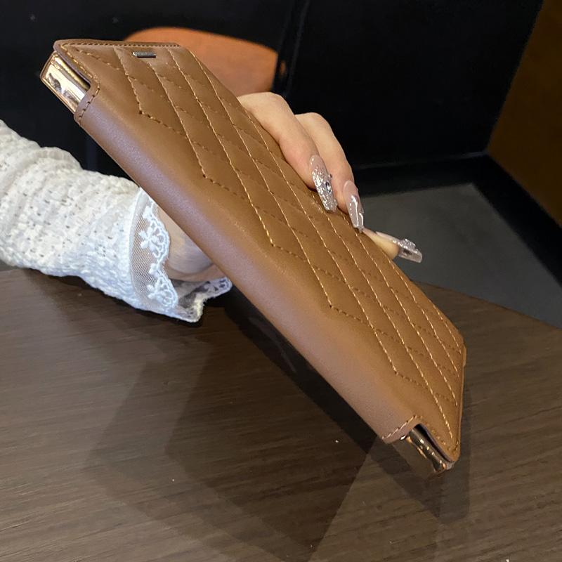 Flip Cover Plating Magnetic Clear Case For Samsung S25 S24 Ultra S23 FE S22 Plus A55 A35 A15 A05S Slot Card Wallet Leather Cases