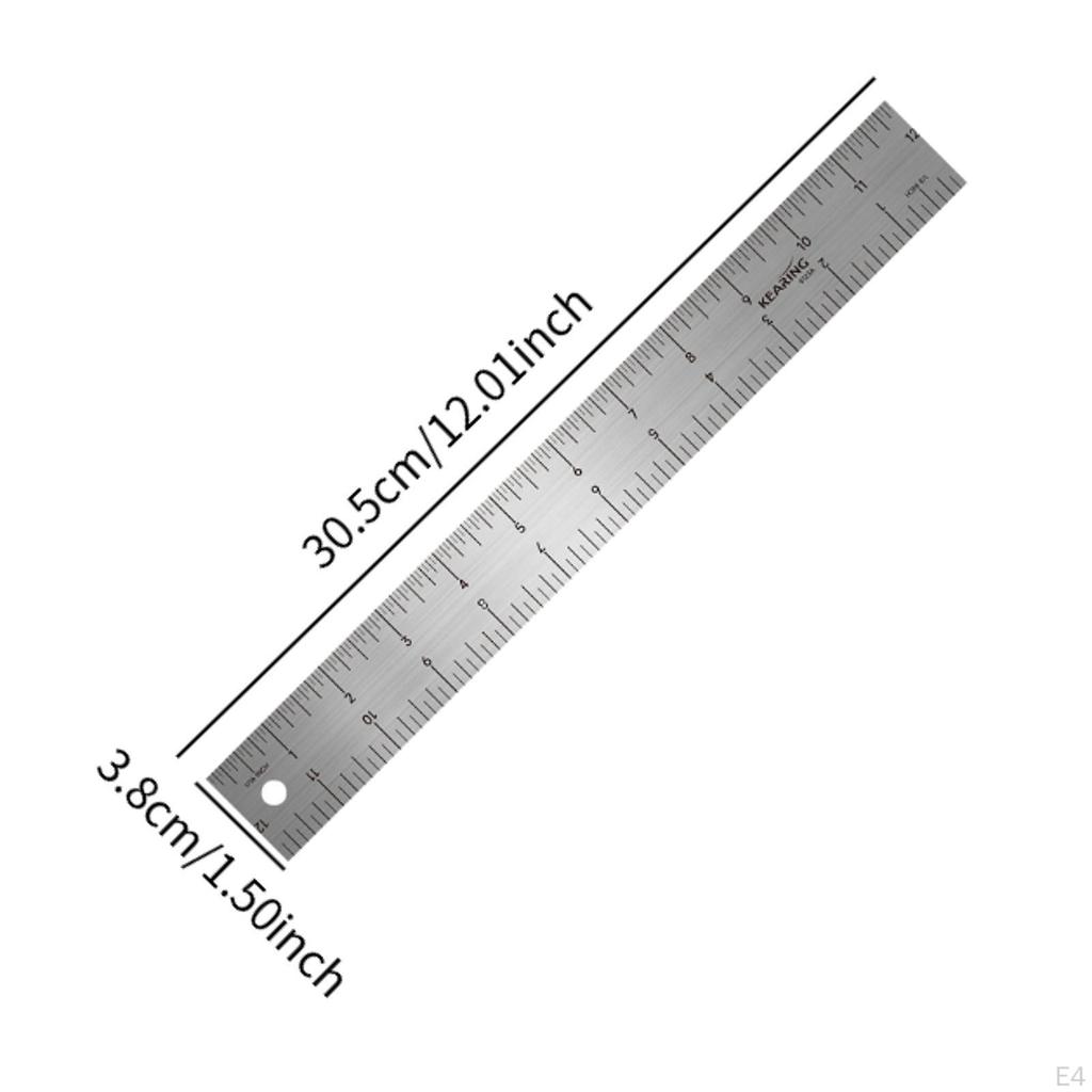 Measuring Ruler Aluminum with Hole Drafting Tool Centimeters Drawing Rule for