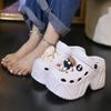 Papuci de damă cu platformă înaltă de 9 cm, sabot de grădină la modă, pantofi, papuci de damă cu talpă groasă, sandale EVA, papuci de vară pentru fete