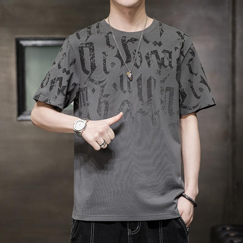 Bavlněné tričko s krátkým rukávem Pánské Letní Nadměrná velikost 8XL Volné Tenké Tričko s polovičním rukávem