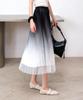 PIGMENT [Feature] Gradient Satin Tulle Skirt (Yksk260102)